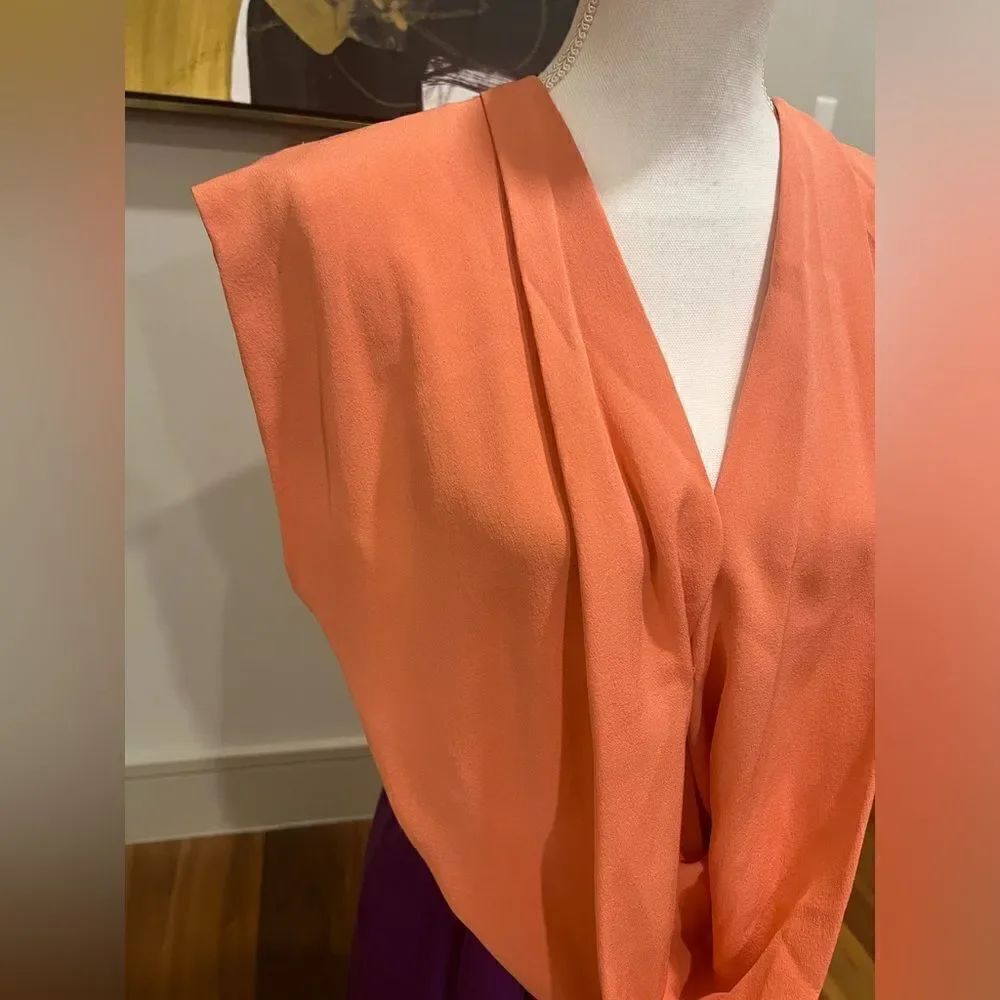 Diane Von Furstenberg color block dress size 4 - Picture 5 of 11